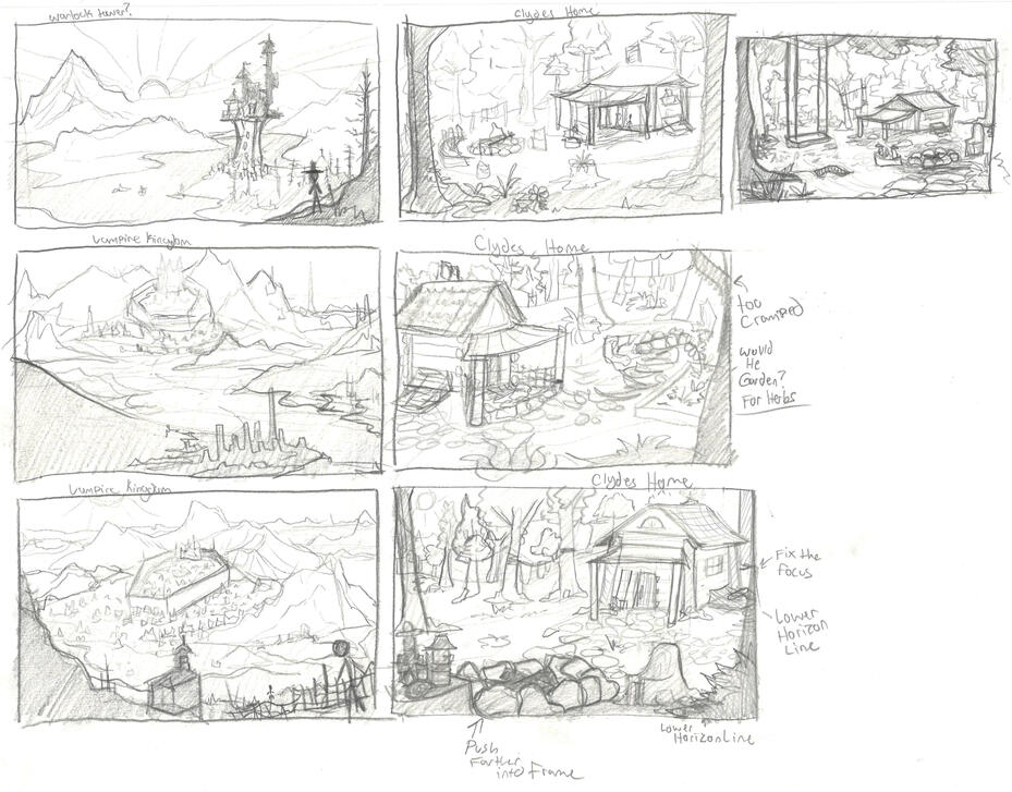 Traditional Concept Sketches