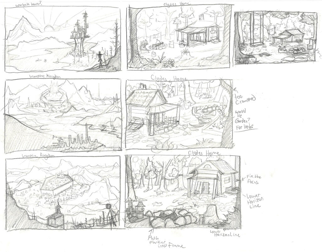 Traditional Concept Sketches