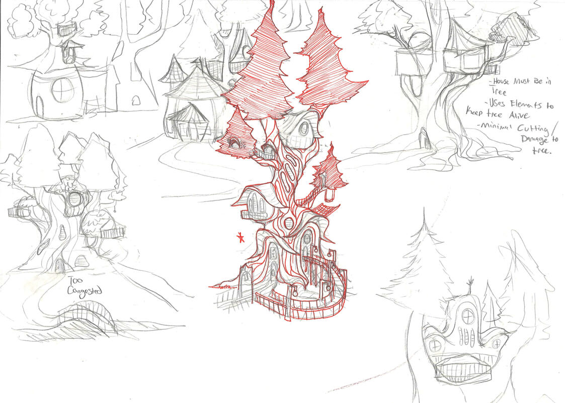 Exterior concept sketches