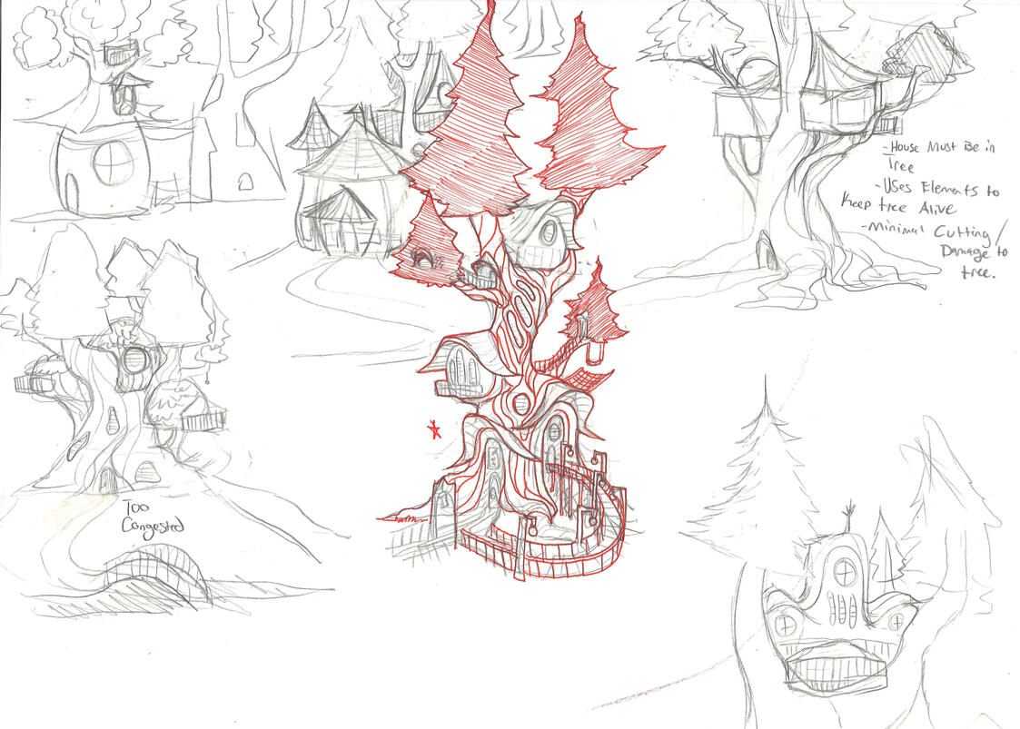 Exterior concept sketches