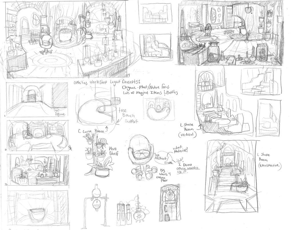 Internal concept sketches